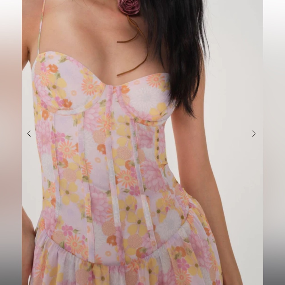 For Love & Lemons Carrie Mini Dress NWT - Picture 2 of 9